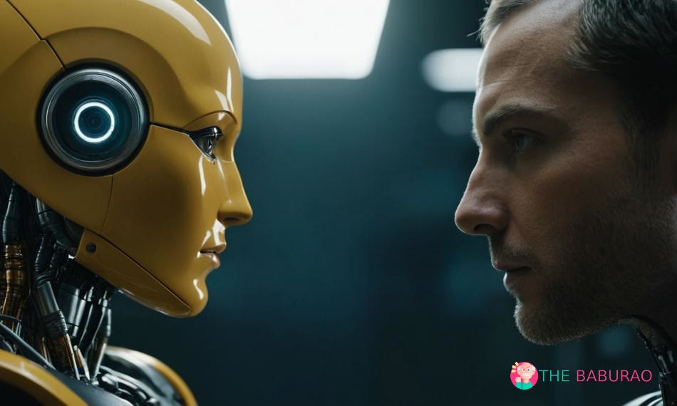 Artificial Intelligence robot with human icons – AI in daily life